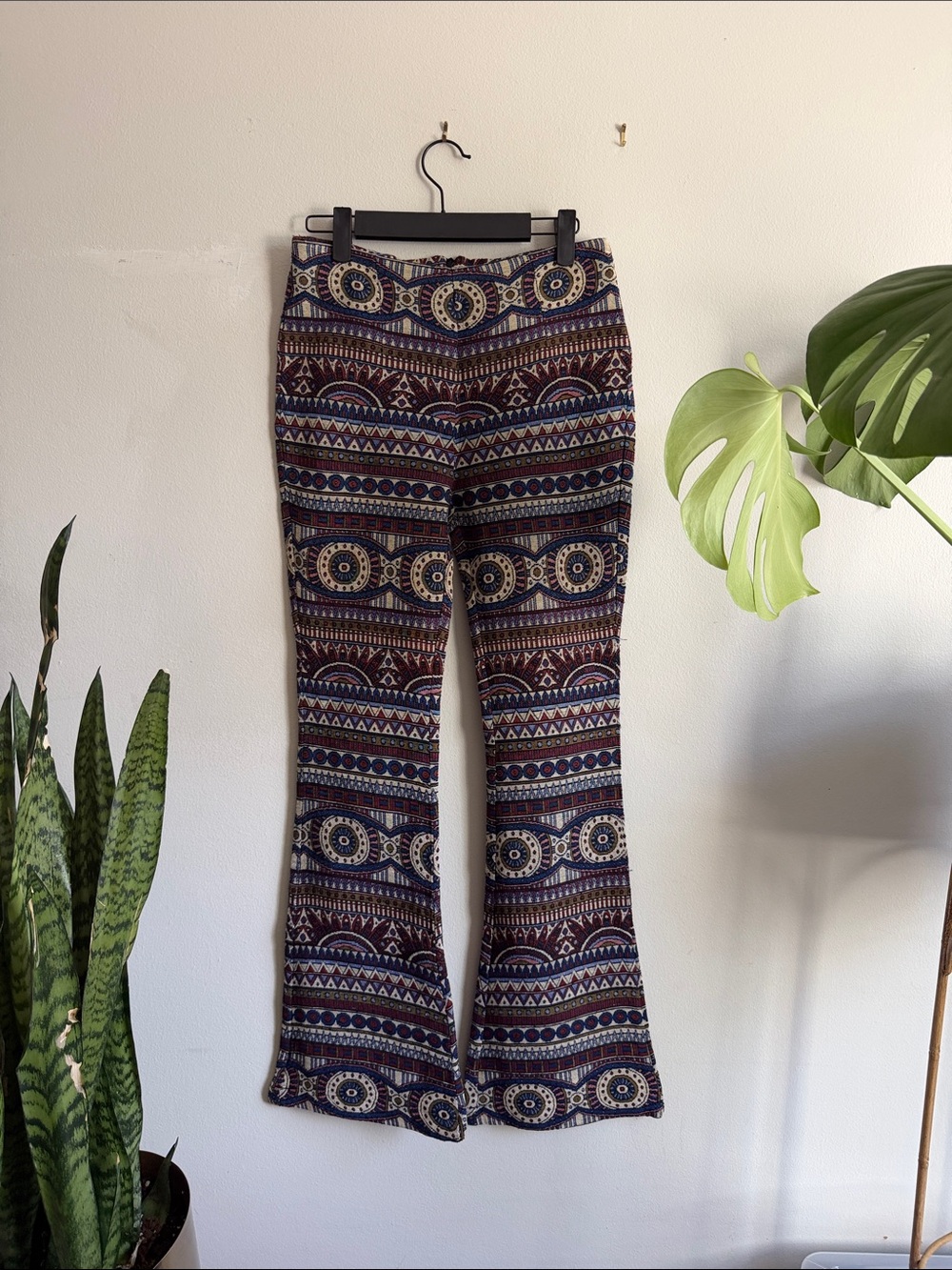 NWT Patterned Tapestry Flare Pants